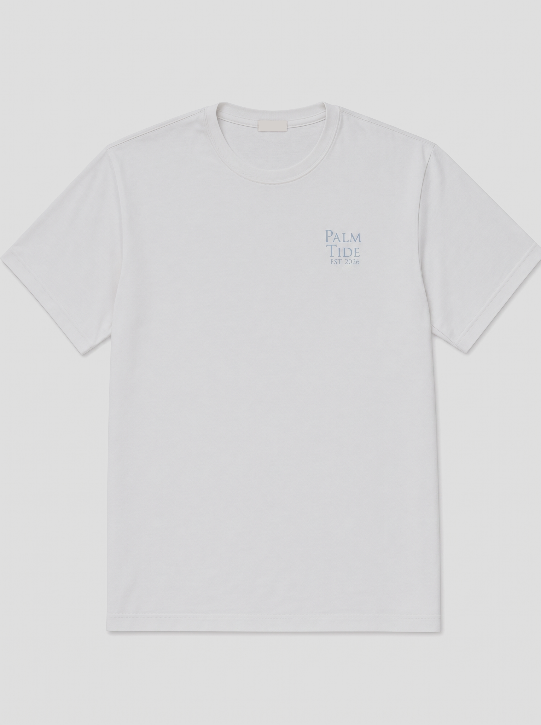 Fourth of July Tee in white, front with chest mark